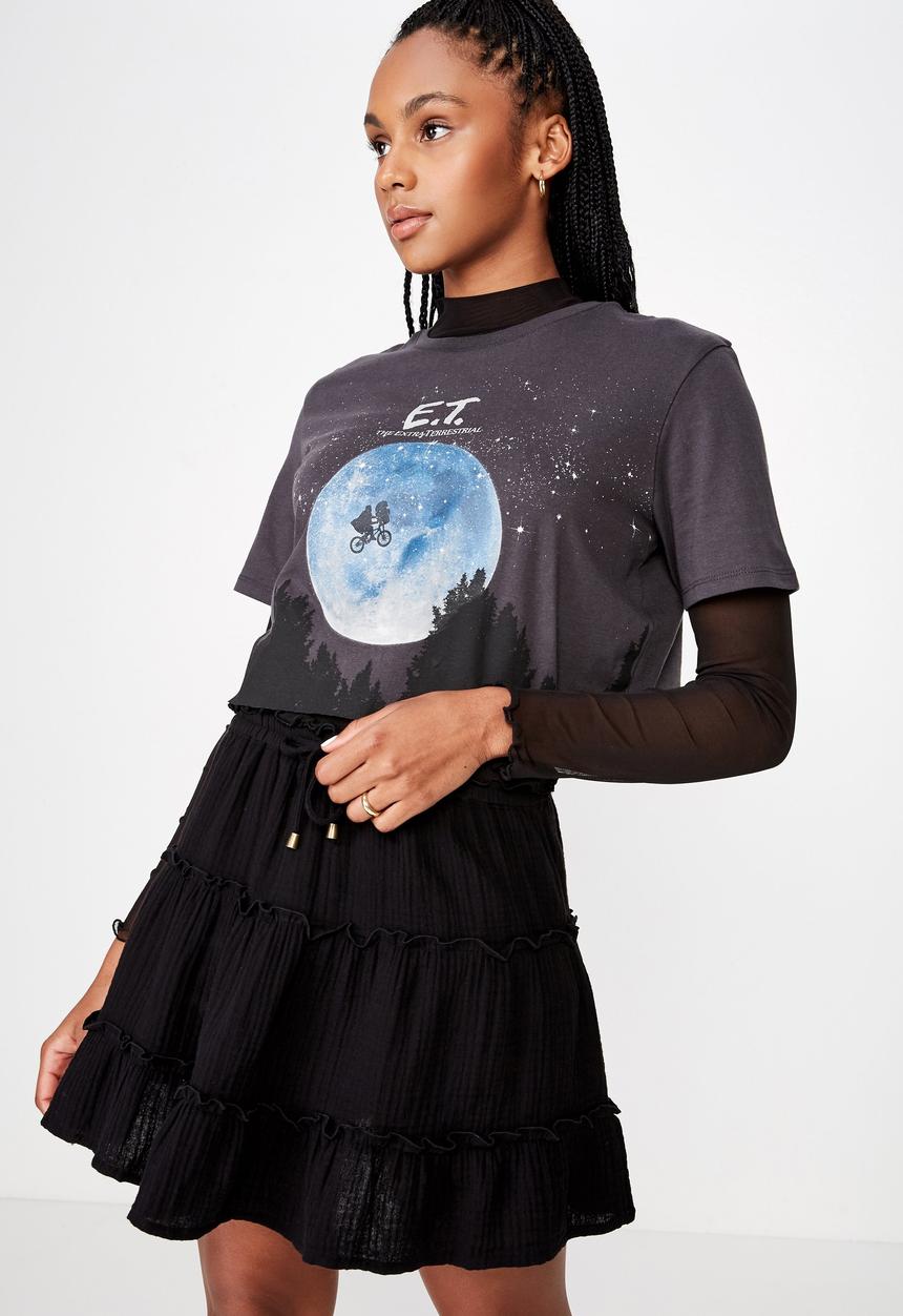 Factorie - Tiered skirt - black