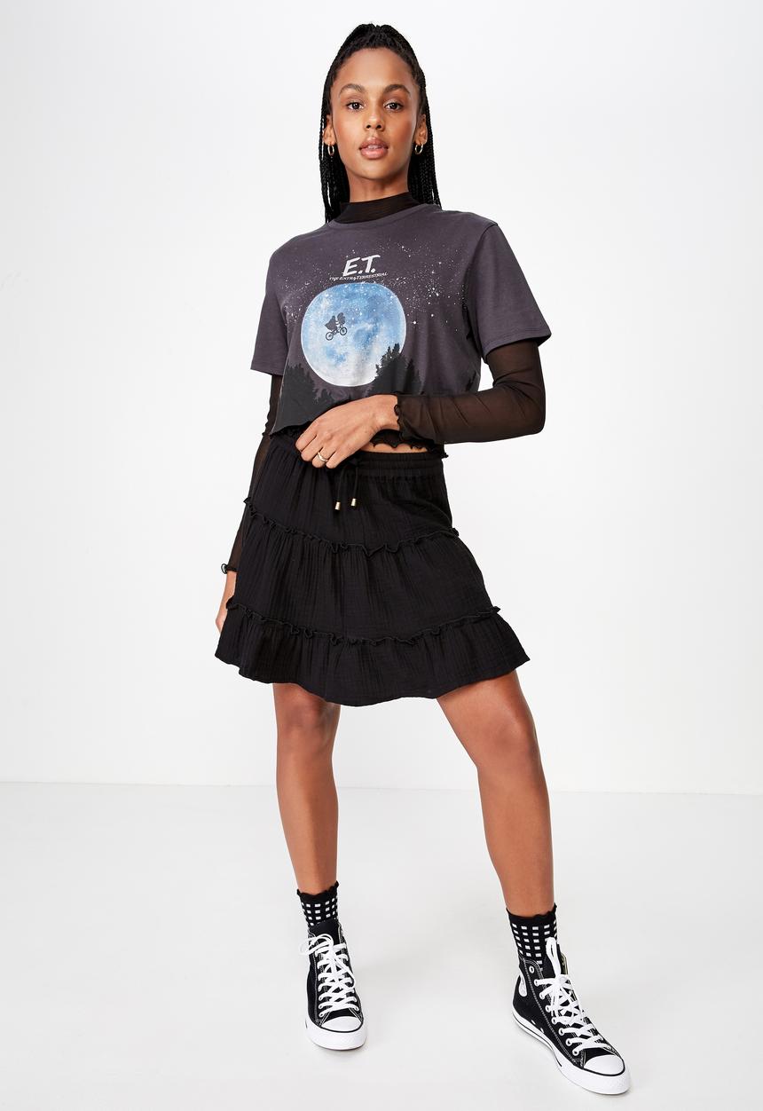 Factorie - Tiered skirt - black