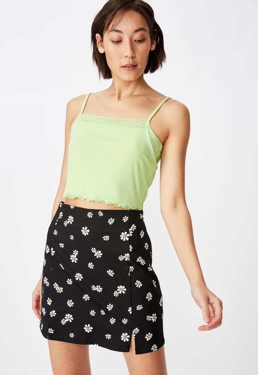 Factorie - Mesh crop cami - green