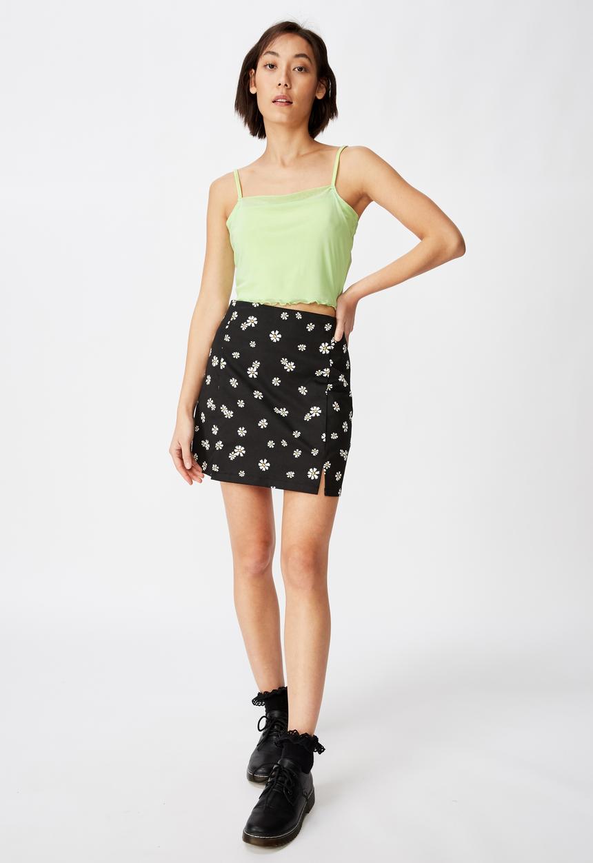Factorie - Mesh crop cami - green