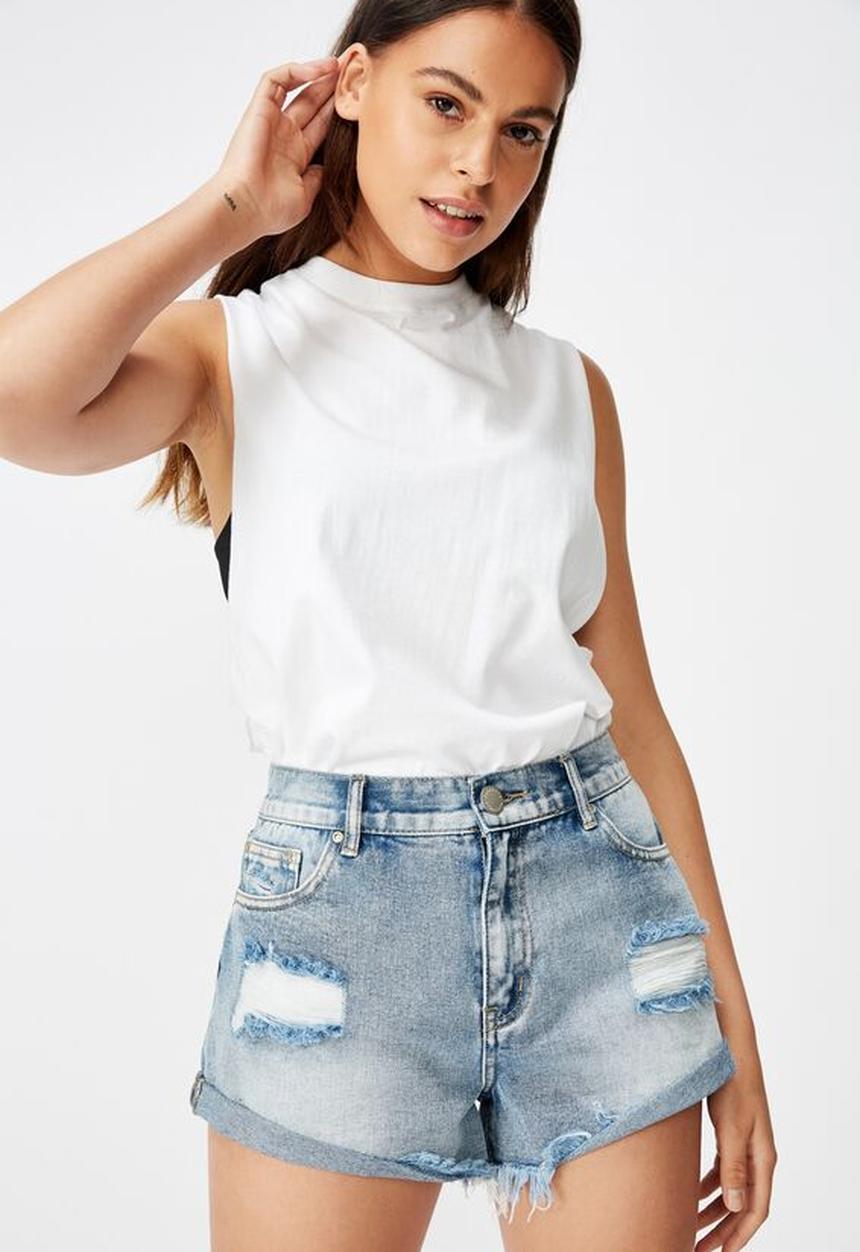 Factorie - Cheeky denim shorts - blue