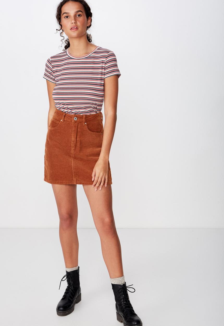 Cotton On - The baby tee tezer stripe - multi 