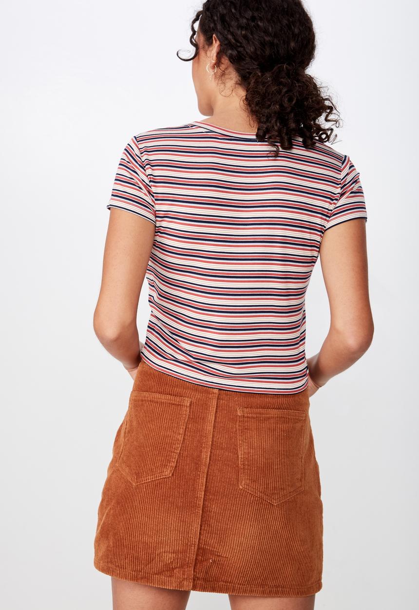 Cotton On - The baby tee tezer stripe - multi 