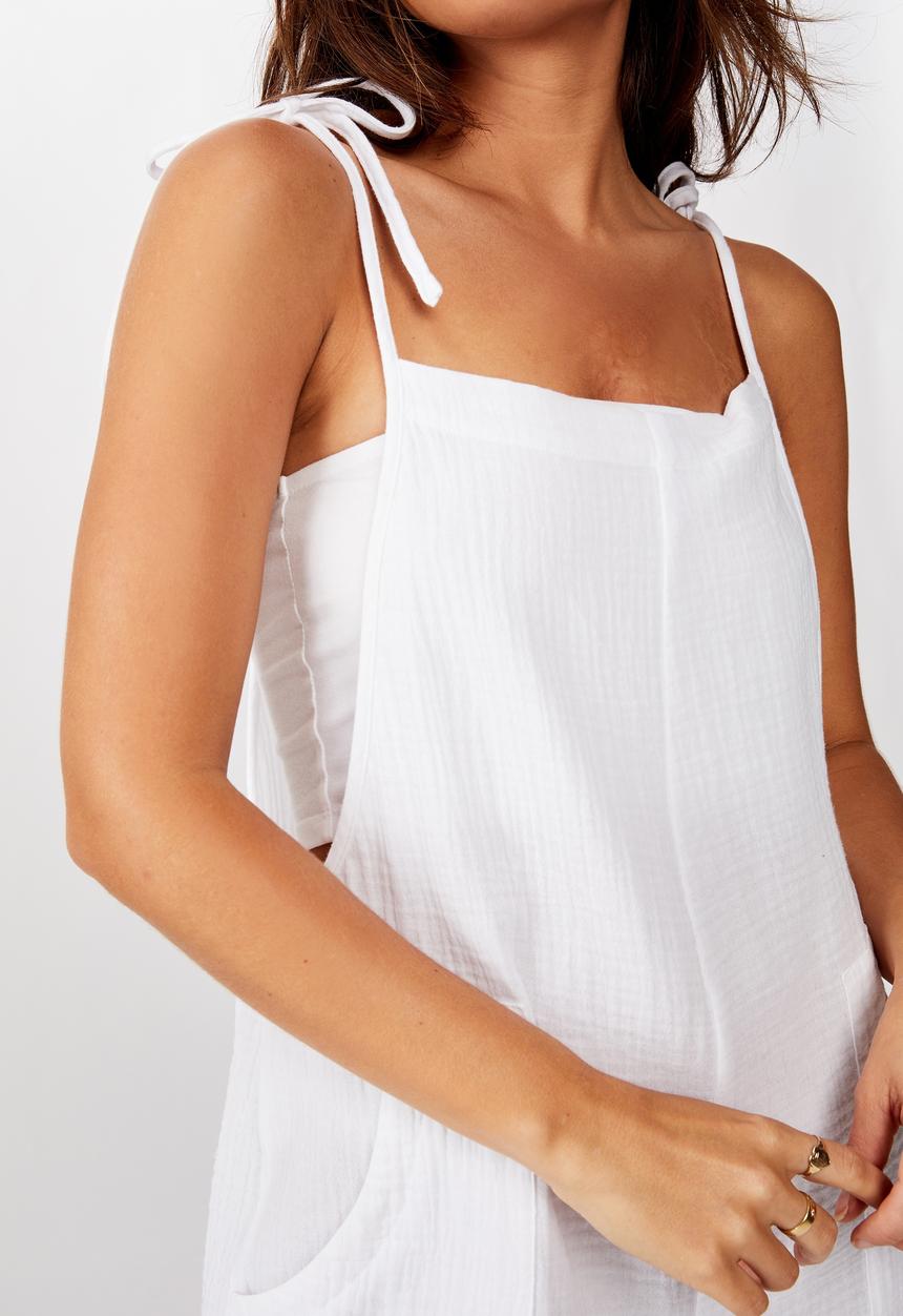 Factorie - Textured playsuit - white