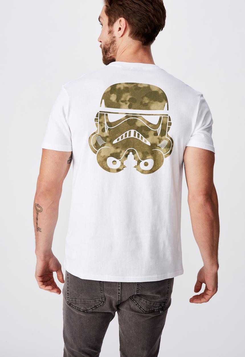 Cotton On - Star Wars - khaki storm trooper tee - white