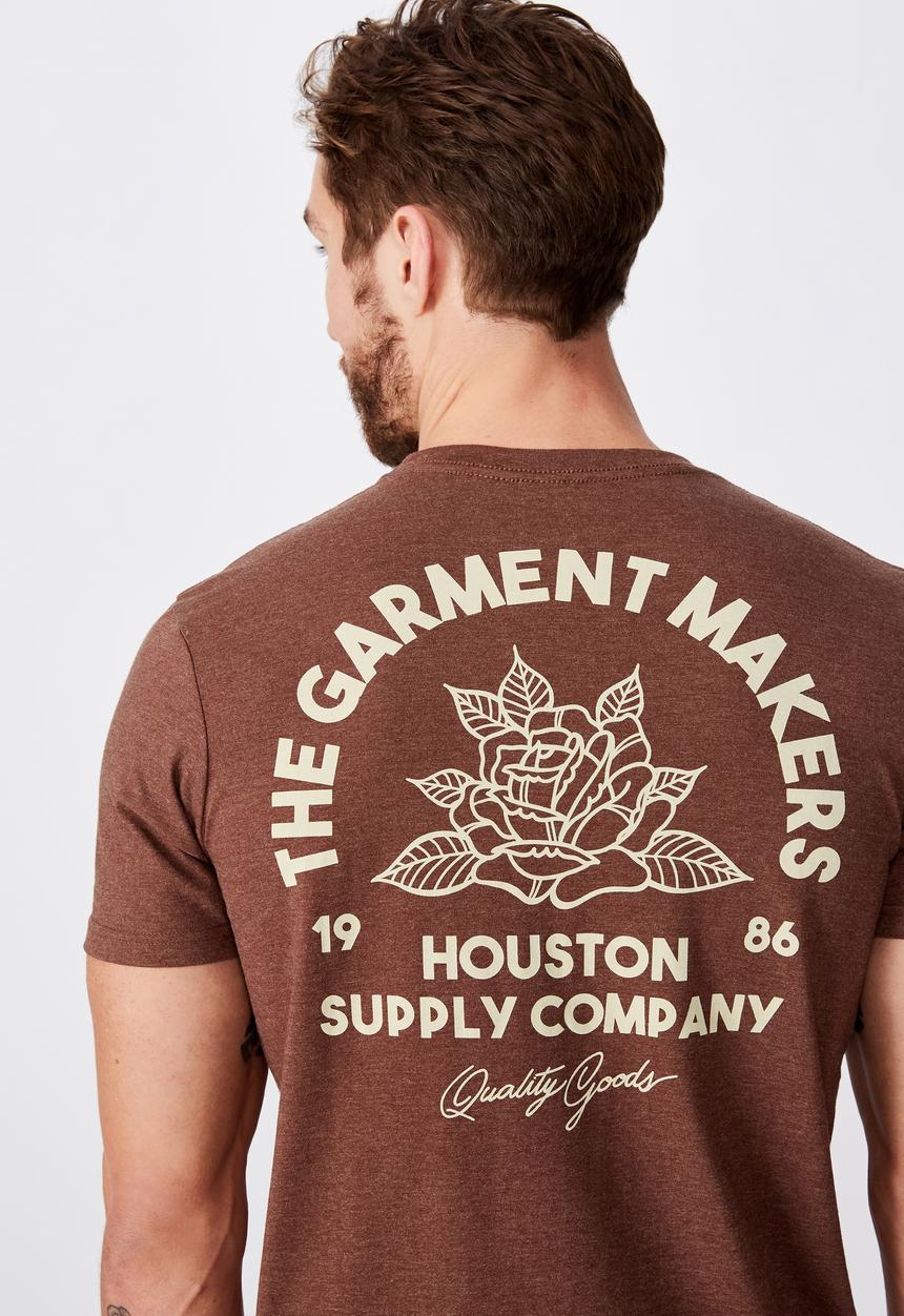 Cotton On - The garment makers Tbar moto T-shirt - brown