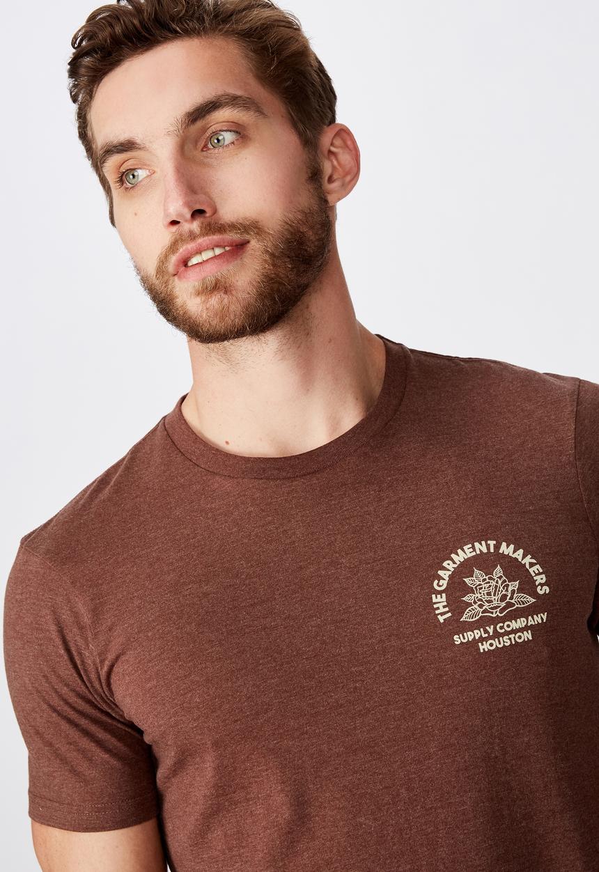 Cotton On - The garment makers Tbar moto T-shirt - brown
