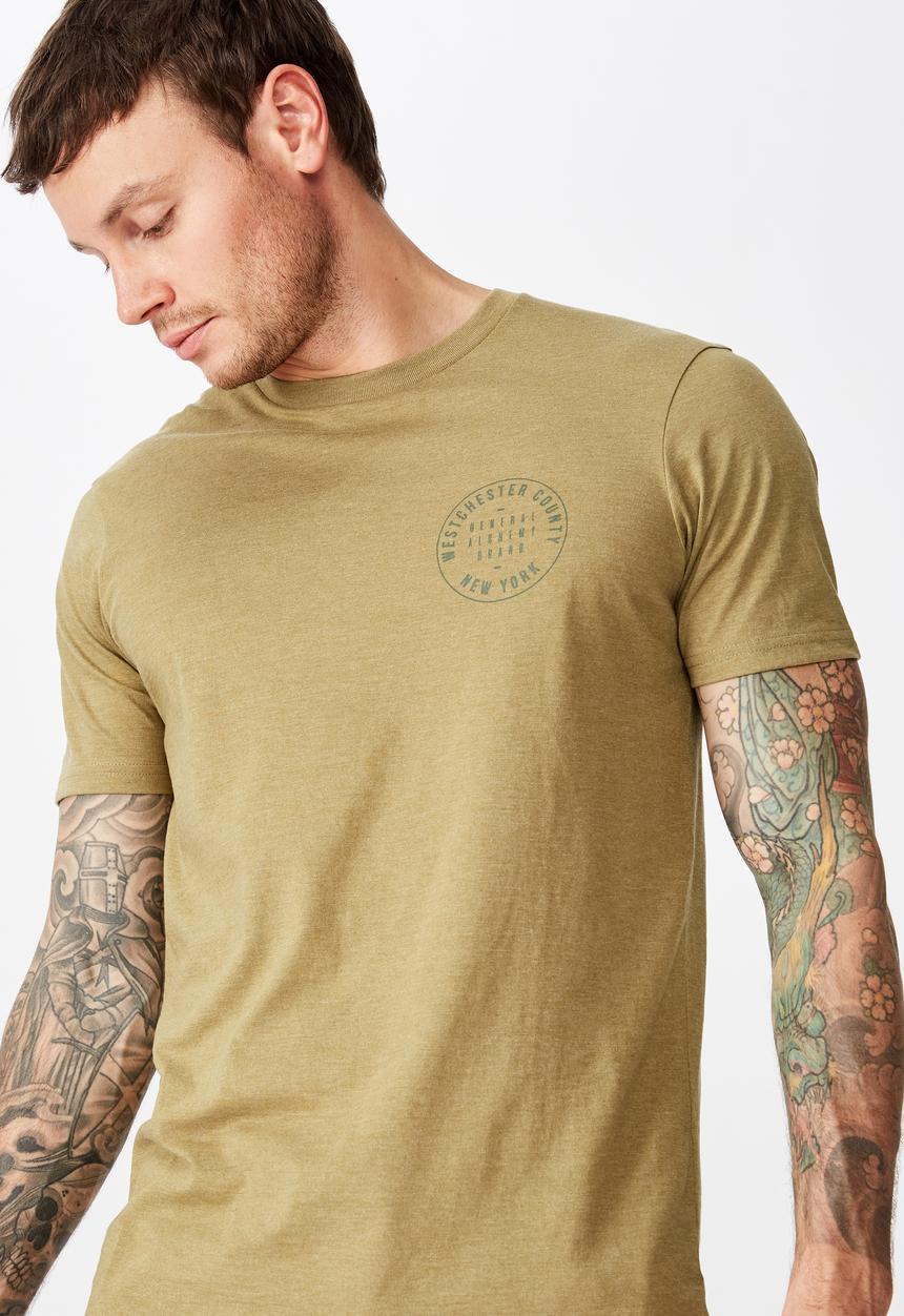 Cotton On - General alchemy Tbar moto T-shirt - khaki