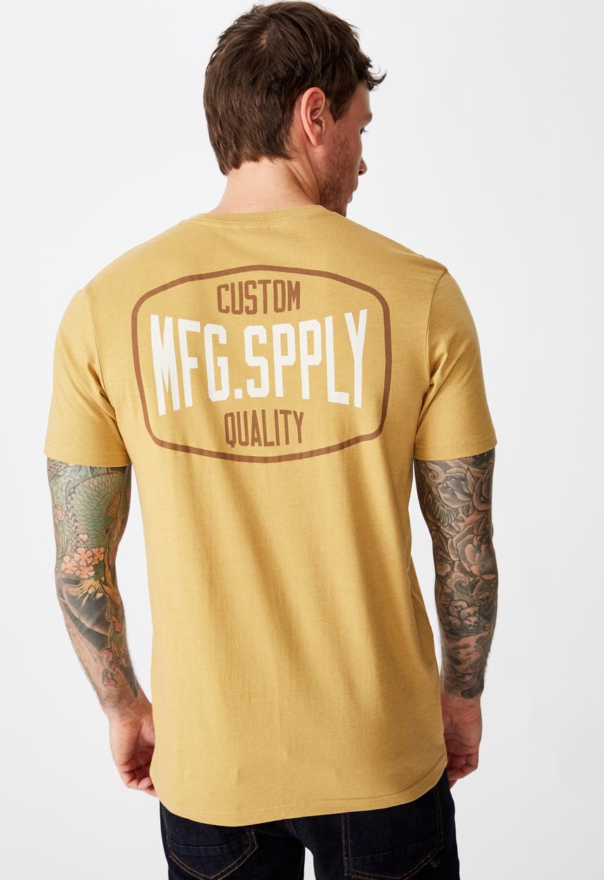 Cotton On - Mfg co. Tbar moto T-shirt - yellow