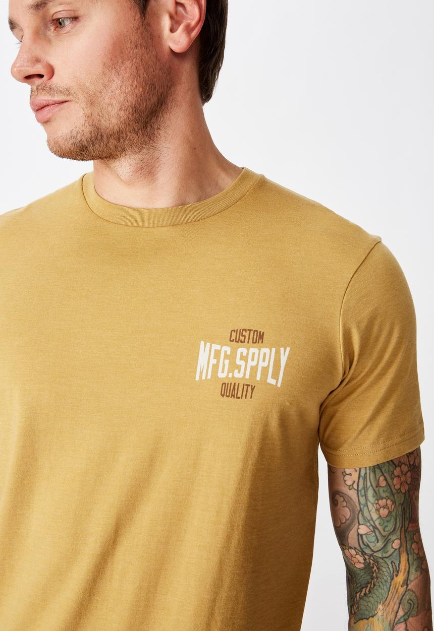 Cotton On - Mfg co. Tbar moto T-shirt - yellow