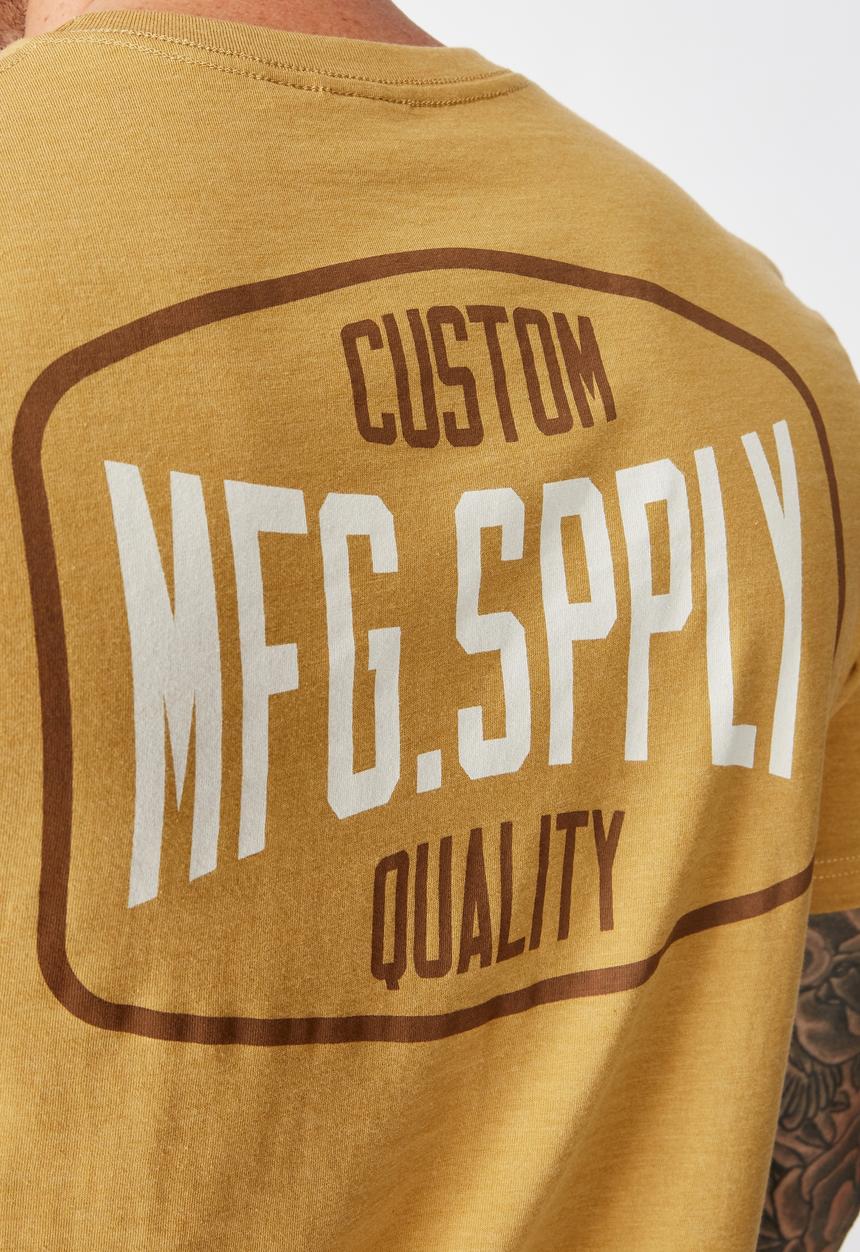 Cotton On - Mfg co. Tbar moto T-shirt - yellow