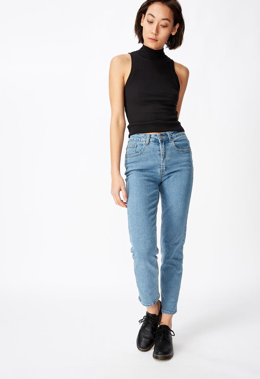 Factorie - Funnel neck tank top - black