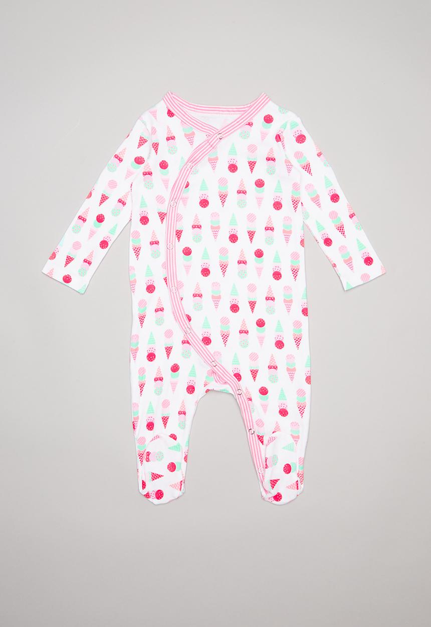 Pop Candy - Ice-cream print sleepsuit - pink