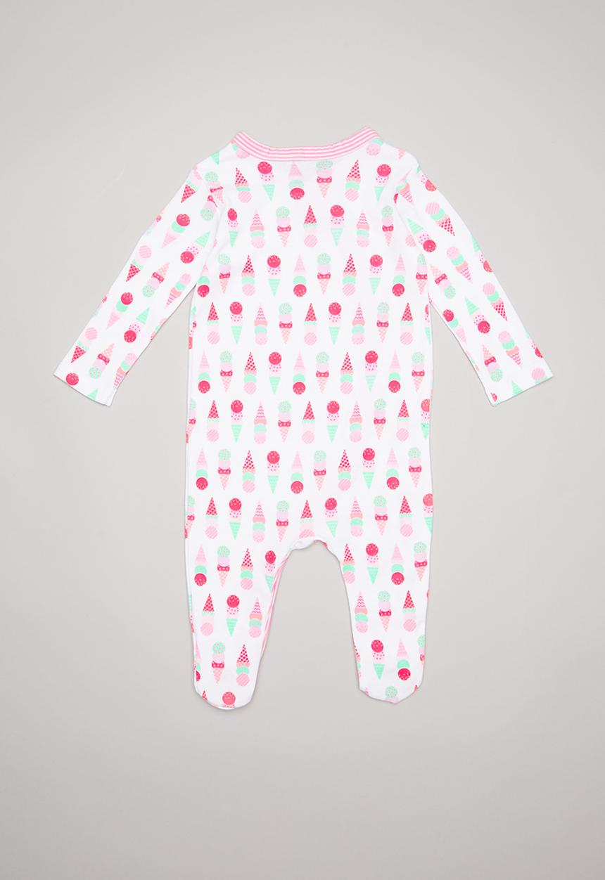 Pop Candy - Ice-cream print sleepsuit - pink