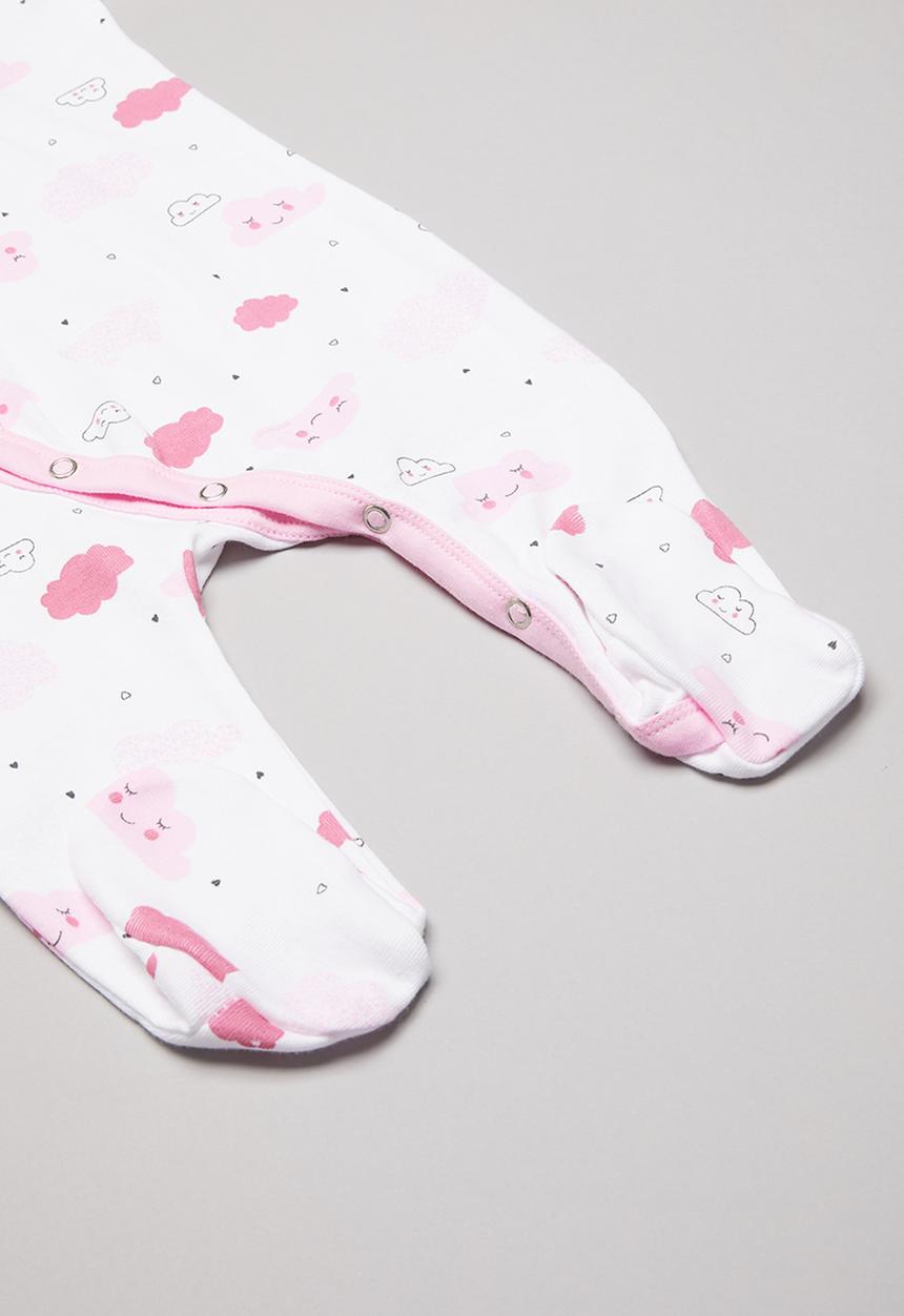 Pop Candy - Cloud print sleepsuit - pink