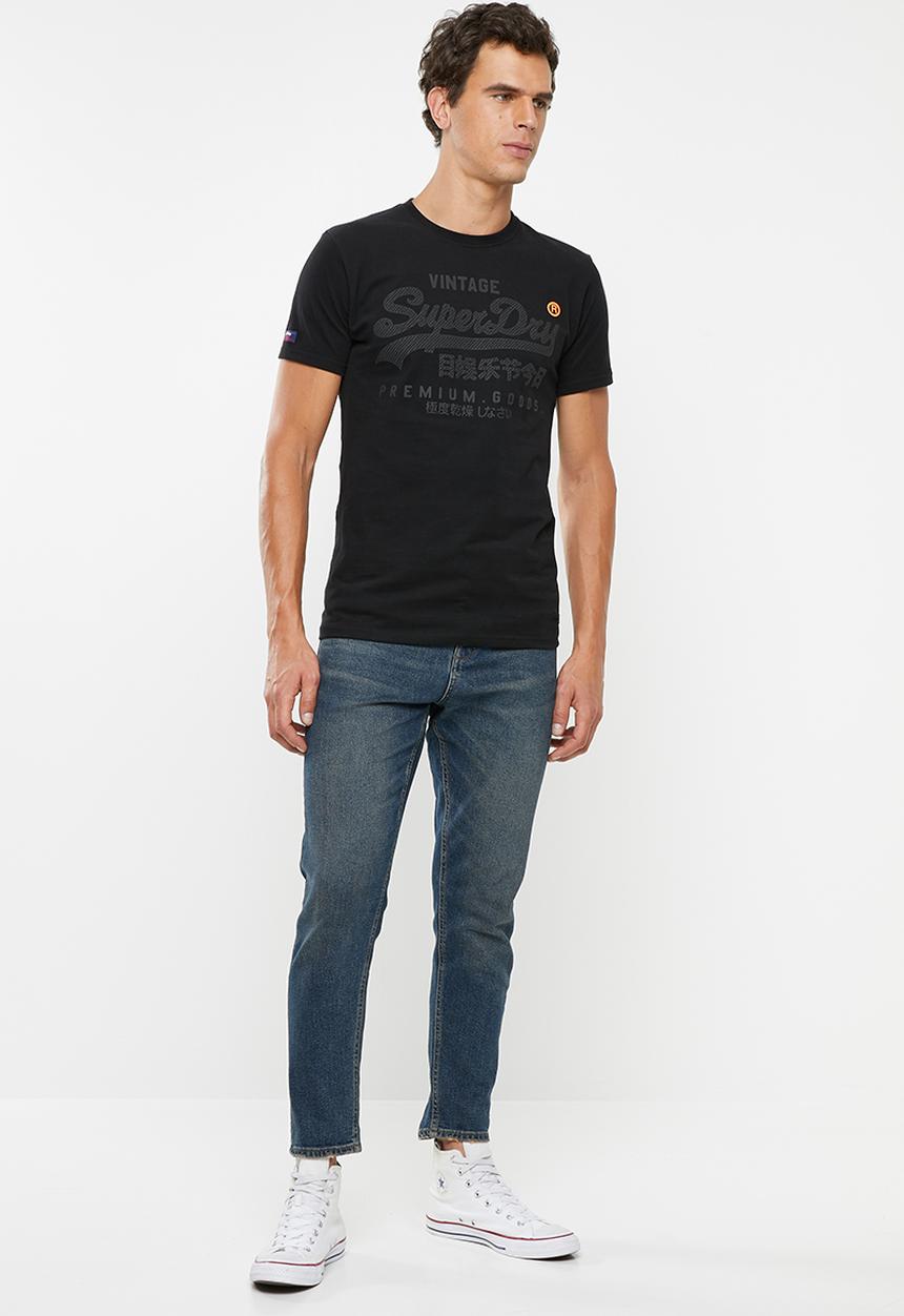 Superdry. - Premium goods tonal tee - black
