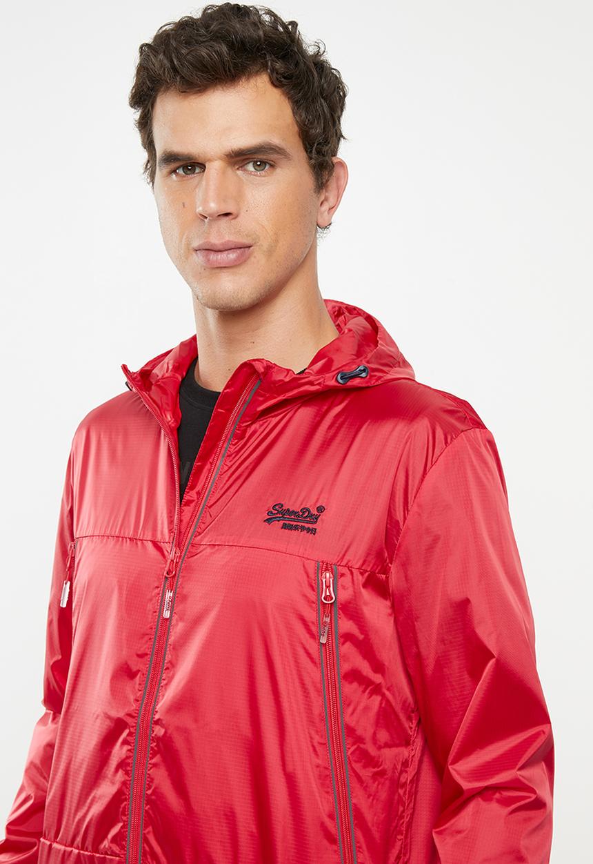 Superdry. - Offshore packable cagoule - red