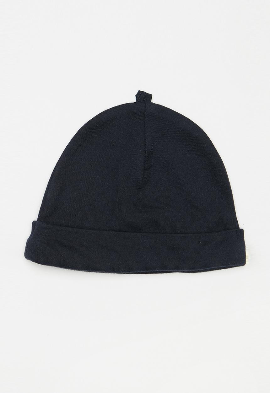Pop Candy - Stripes 2 pack beanie - navy & grey 