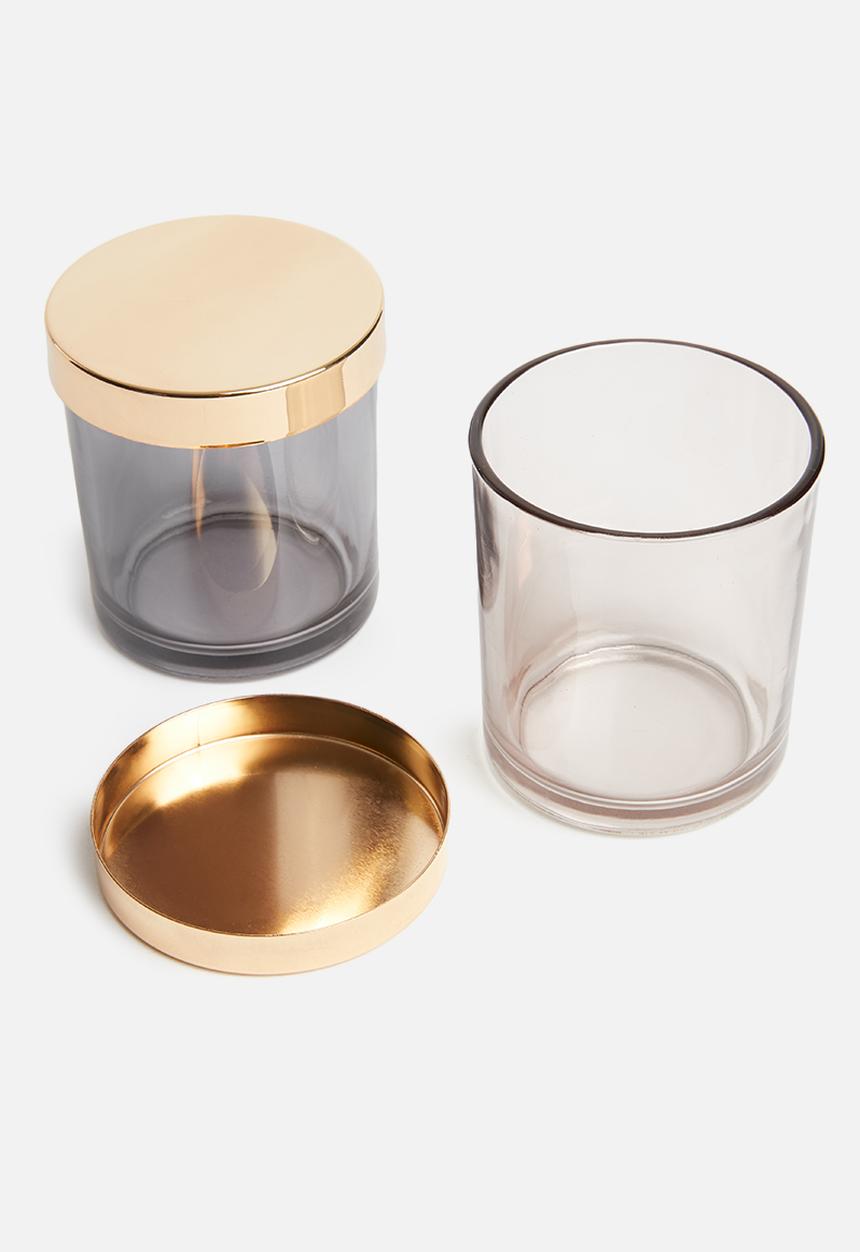 Sixth Floor - Canisters set of 2 - amber/grey