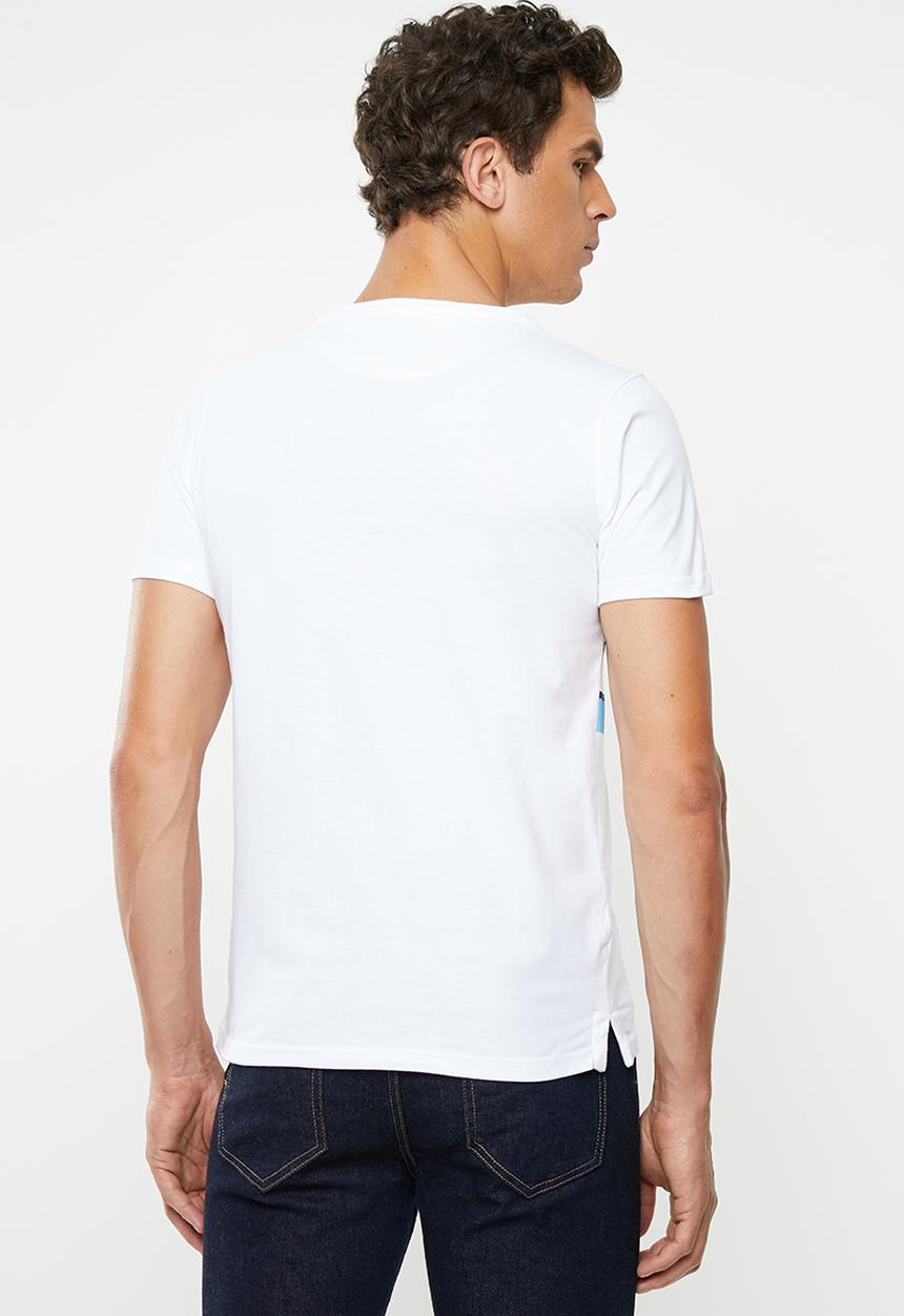 Pringle of Scotland - Cyrano lion crew neck tee - white