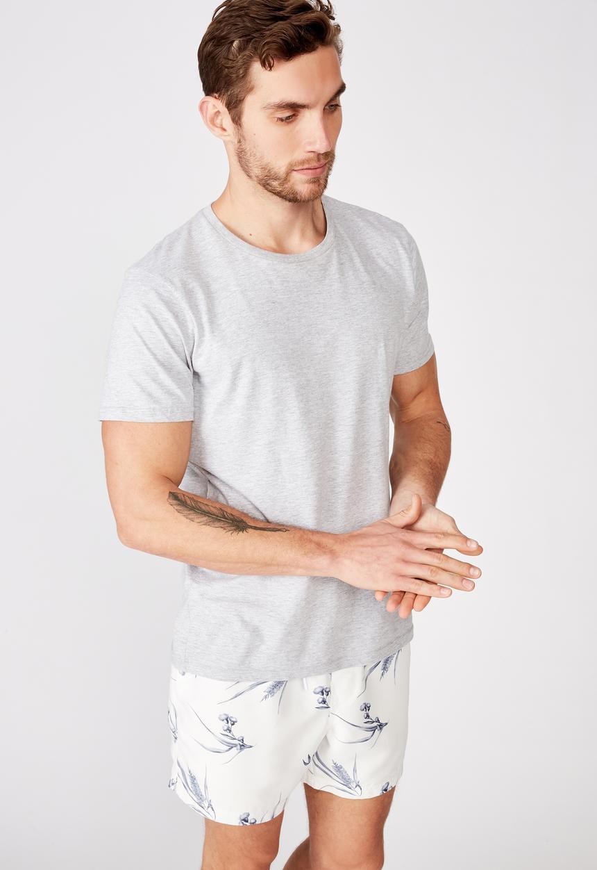 Cotton On - Floral swim short - white