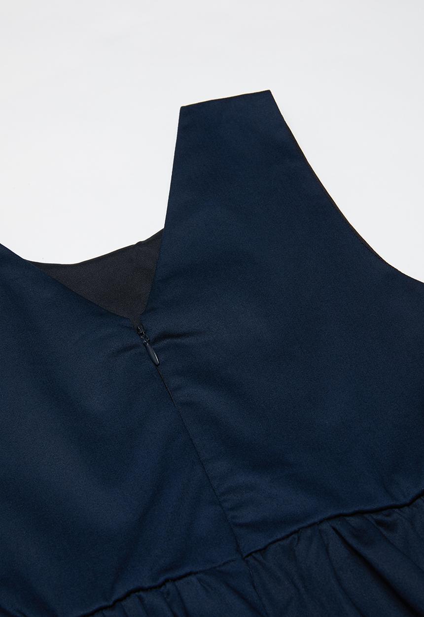 Rebel Republic - Satin party dress - navy