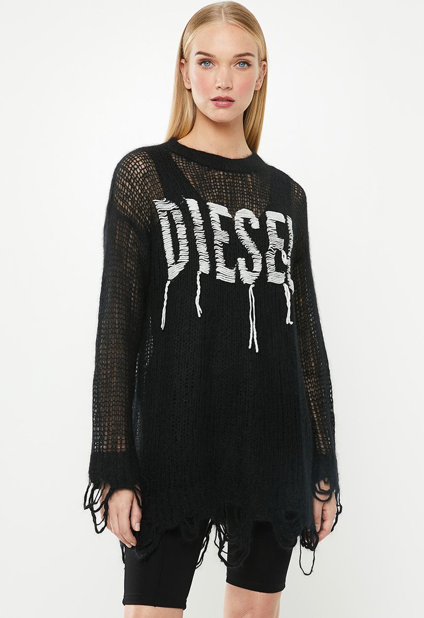 Diesel  - M-Andrea pullover knitwear top - black & white