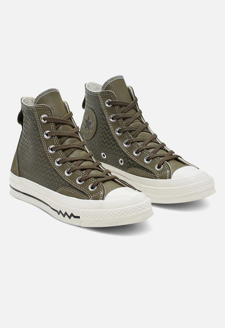 Converse - Chuck 70 VLTG Leather Overlay Hi Utility - green / field surplus