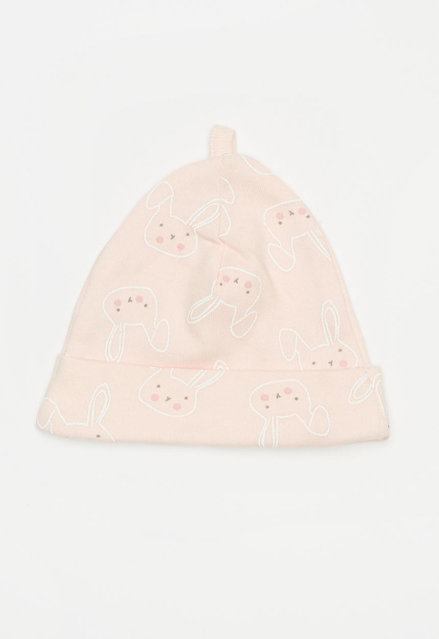 Pop Candy - Bunny print 2 pack beanie - pink