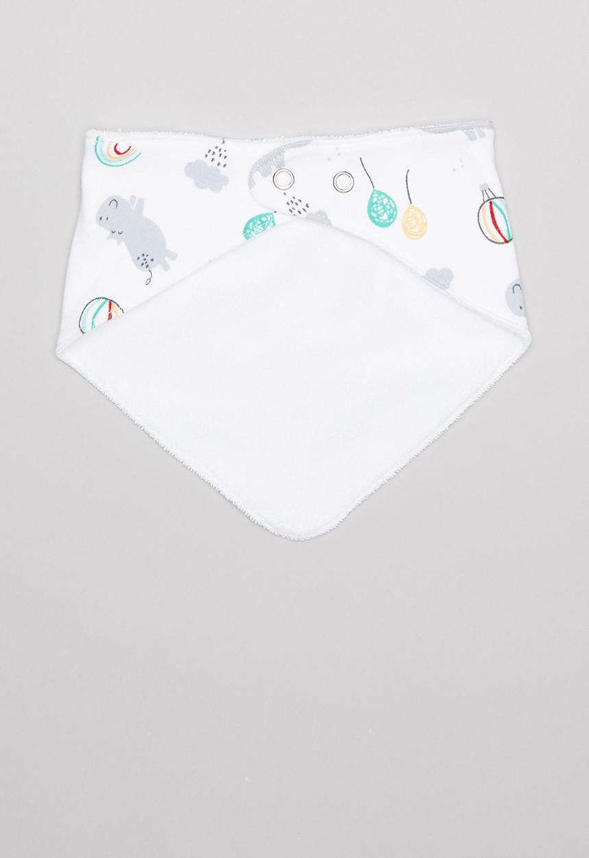 Pop Candy - Hippo & balloons 2 pack bib - white