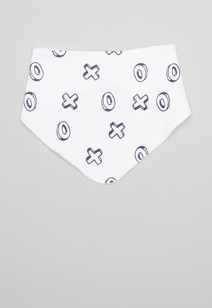 Pop Candy - X's & o's printed 2 pack bib - white & navy