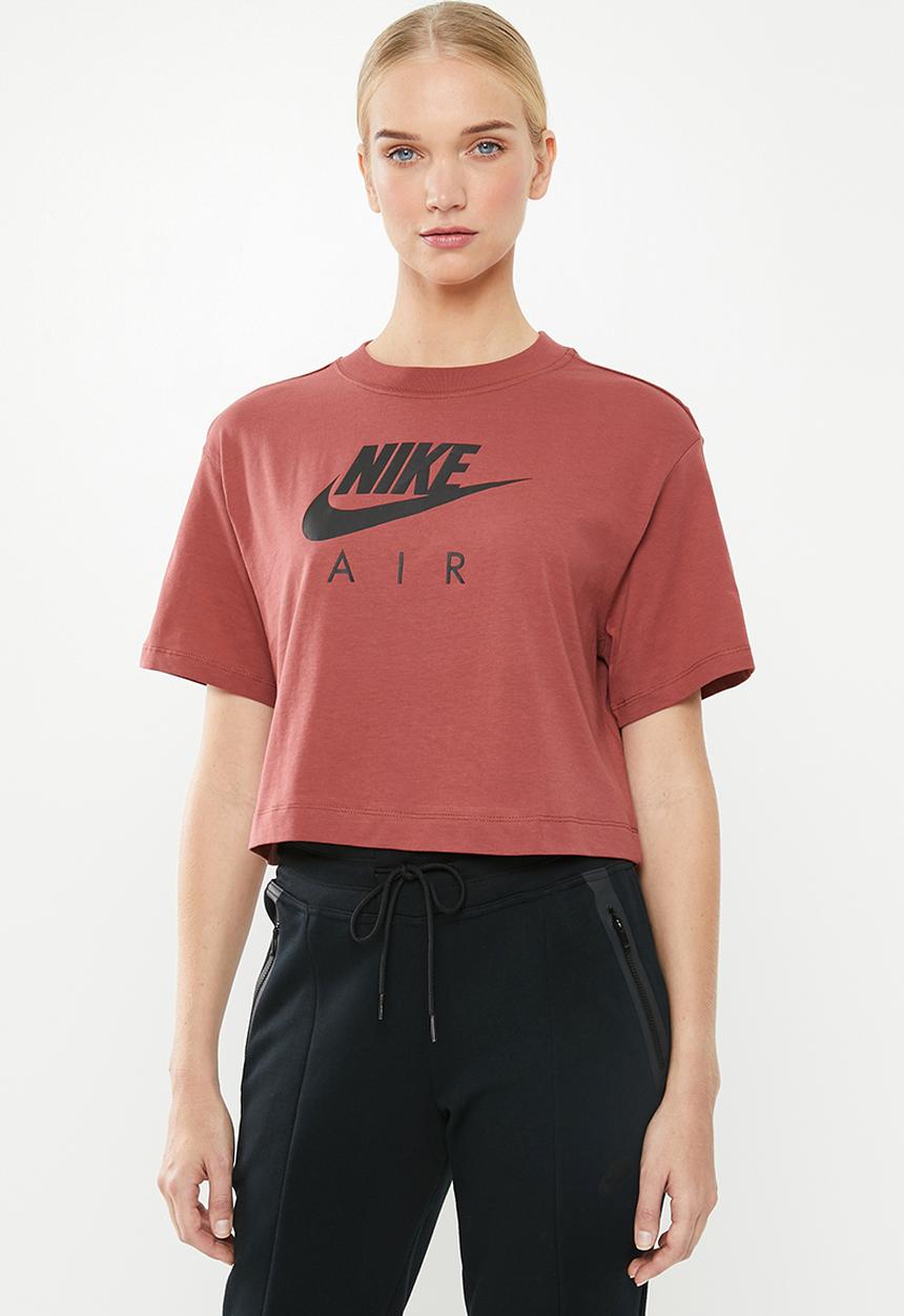 Nike - Nsw air short sleeve top - burgundy