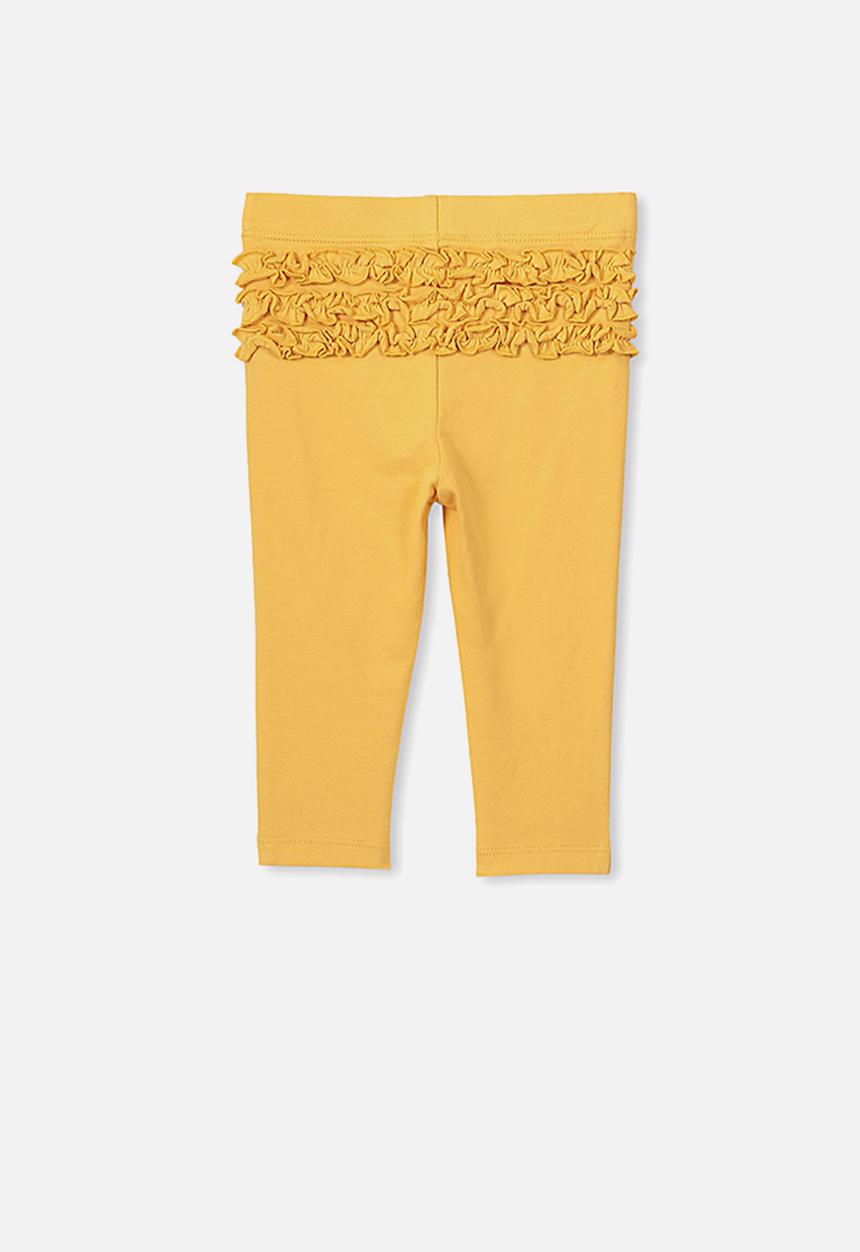 Cotton On - Quinn ruffle legging - yellow