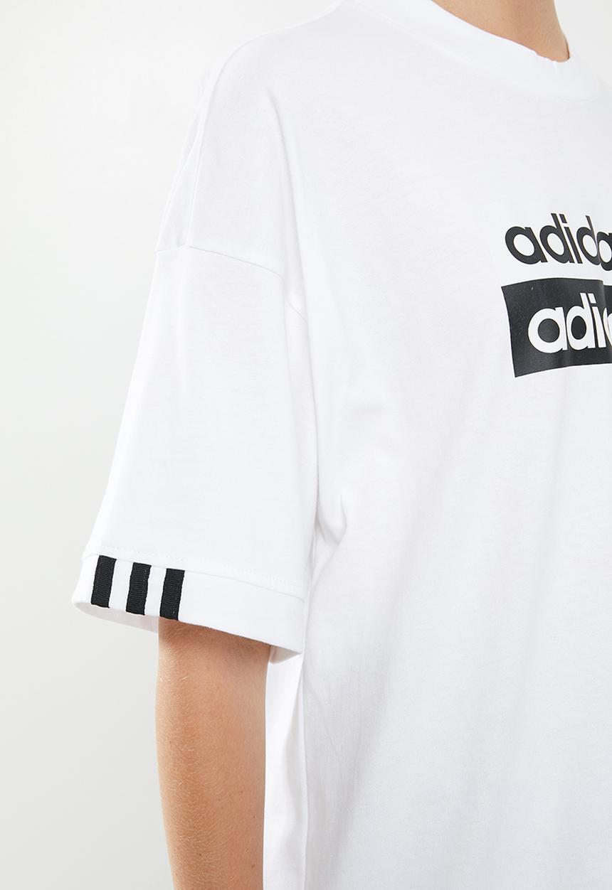 adidas Originals - Adi white print tee - white