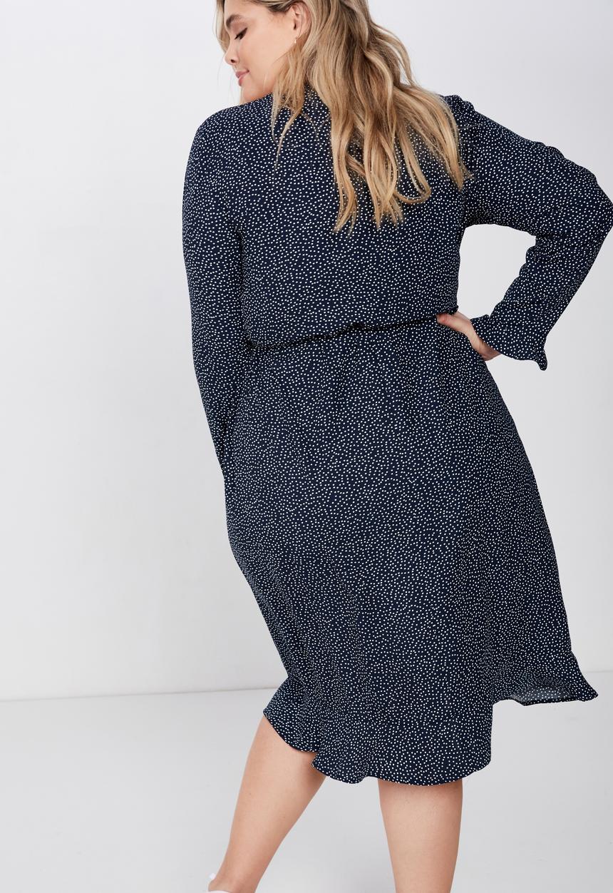 Cotton On - Curve woven willow wrap - navy