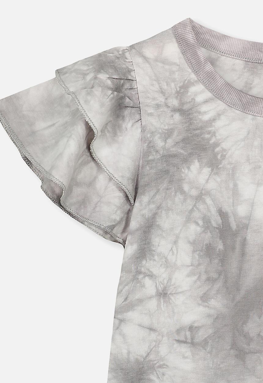 Cotton On - Tie dye flutter top - grey 
