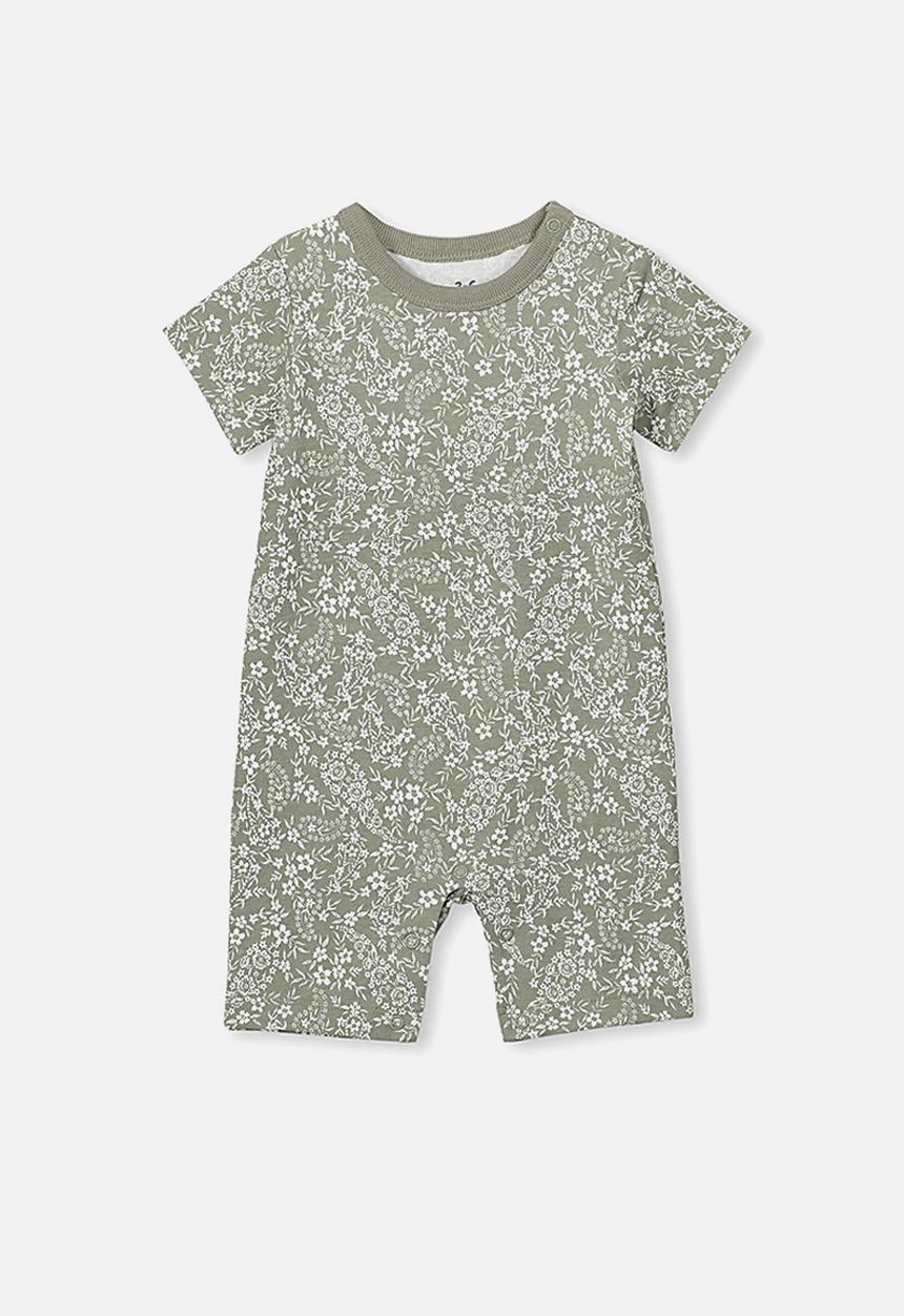Cotton On - The short sleeve romper - khaki 