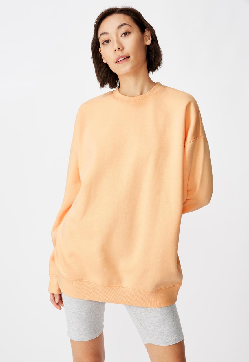 Factorie - Oversized crew neck sweater - peach