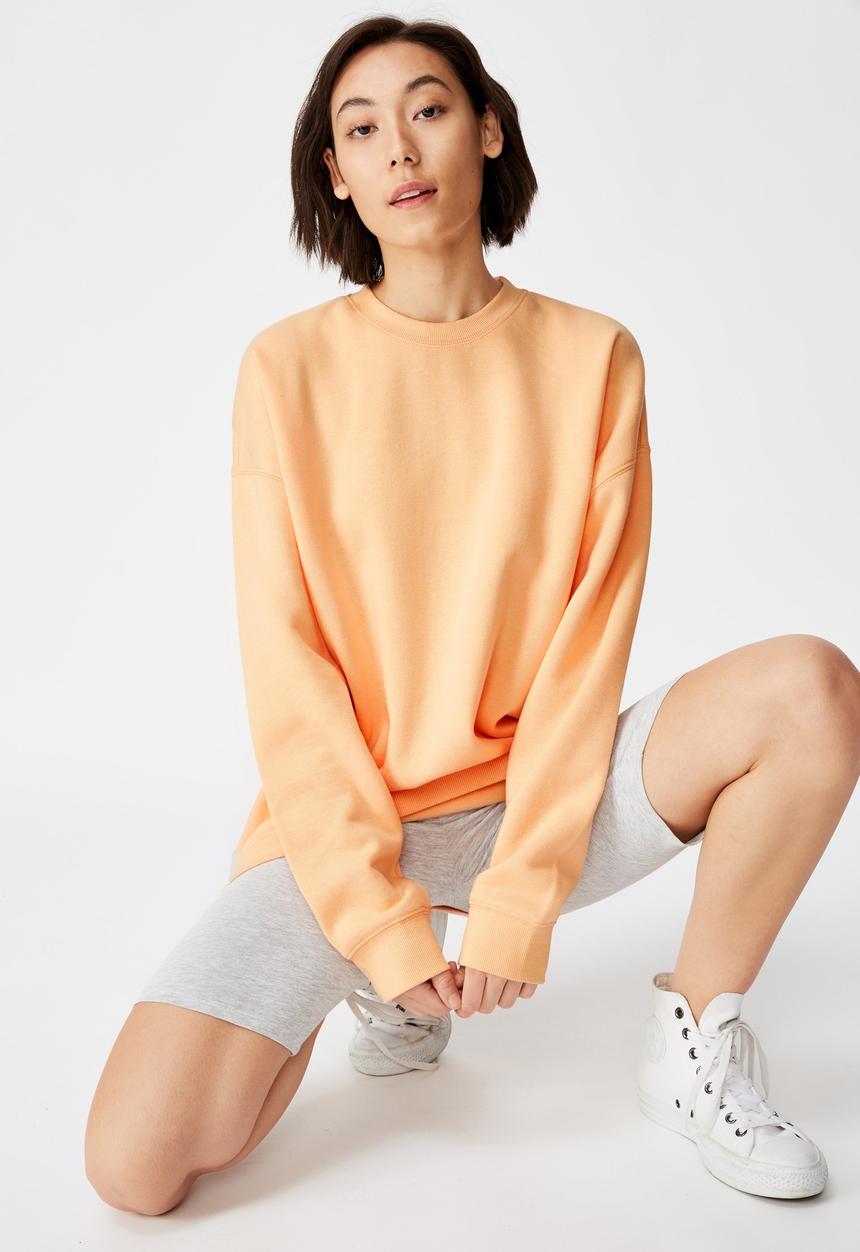 Factorie - Oversized crew neck sweater - peach