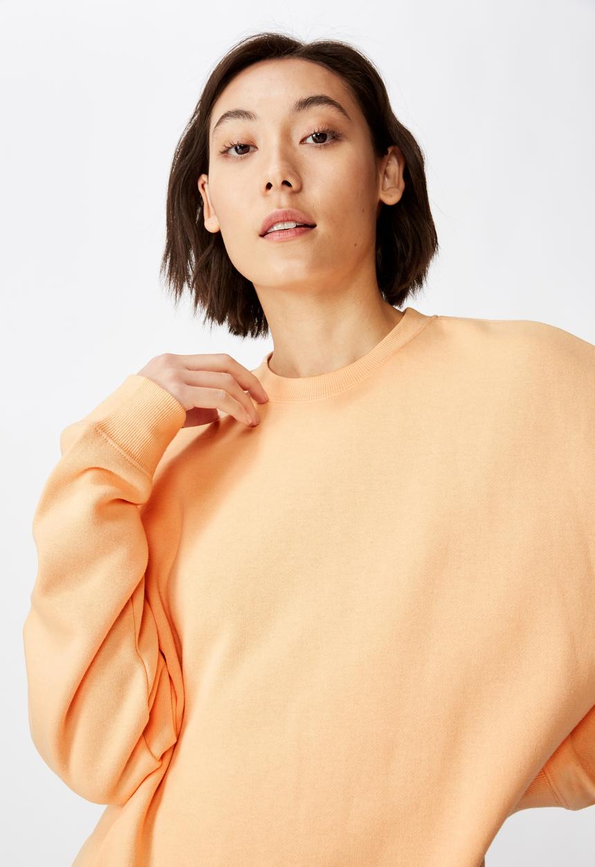 Factorie - Oversized crew neck sweater - peach