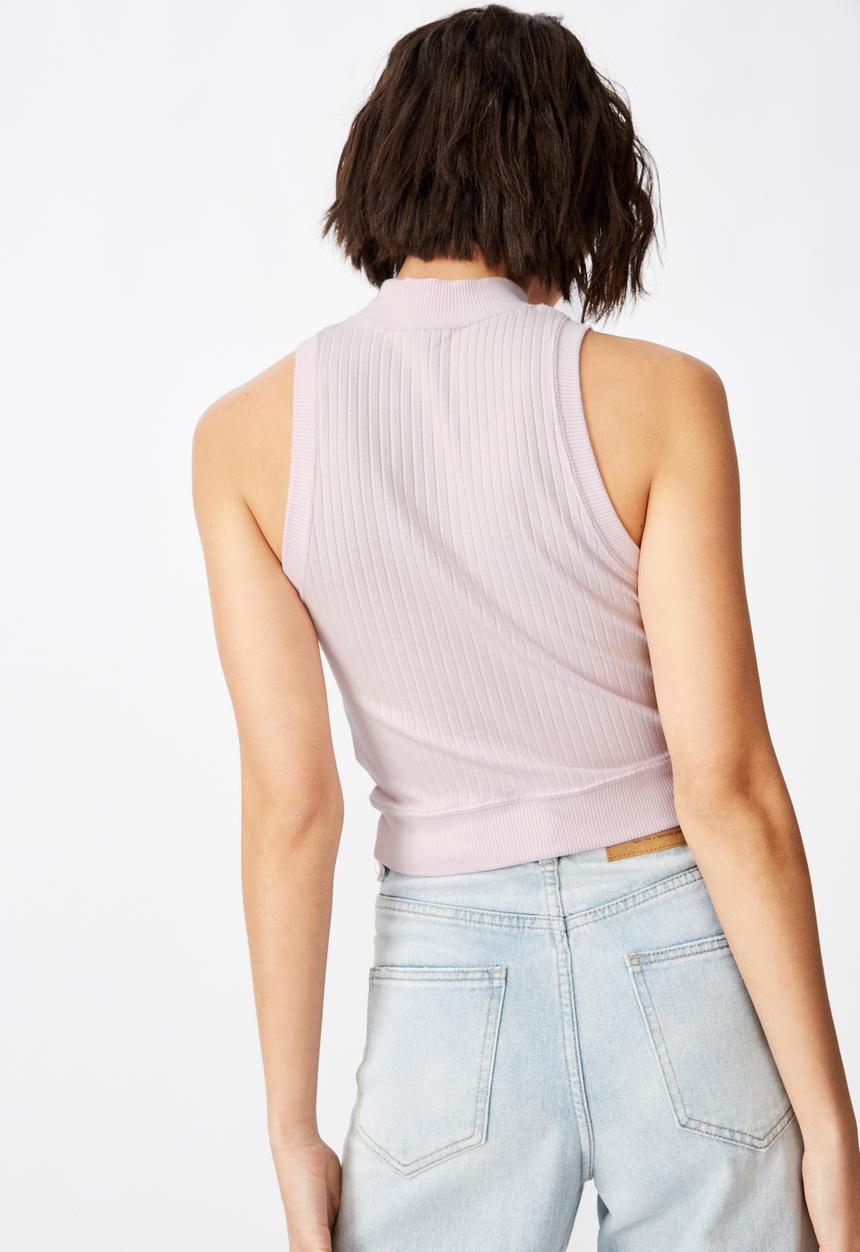 Factorie - Funnel neck tank top - purple