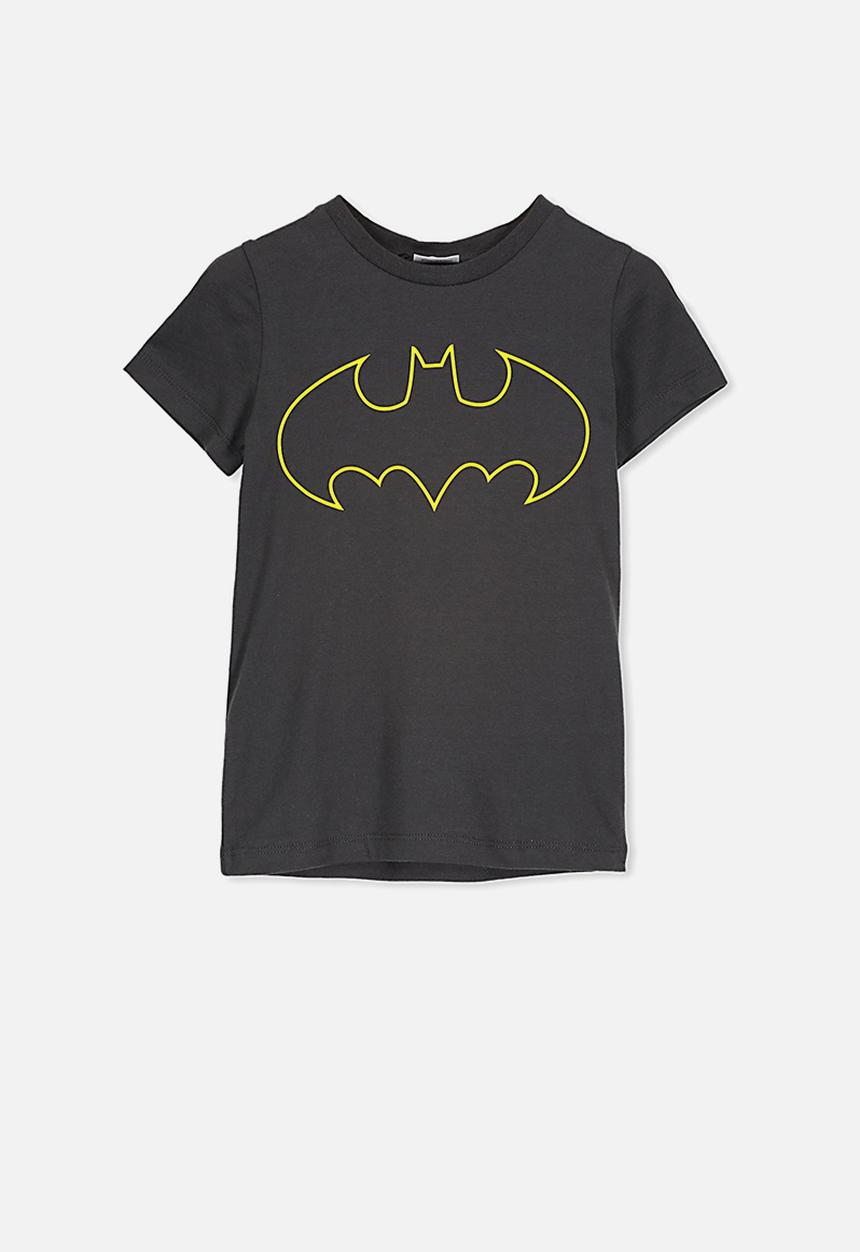 Cotton On - Short sleeve licence cape tee - charcoal & grey 