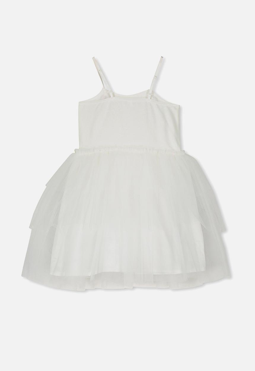 Cotton On - Iris tulle dress - vanilla floral/white