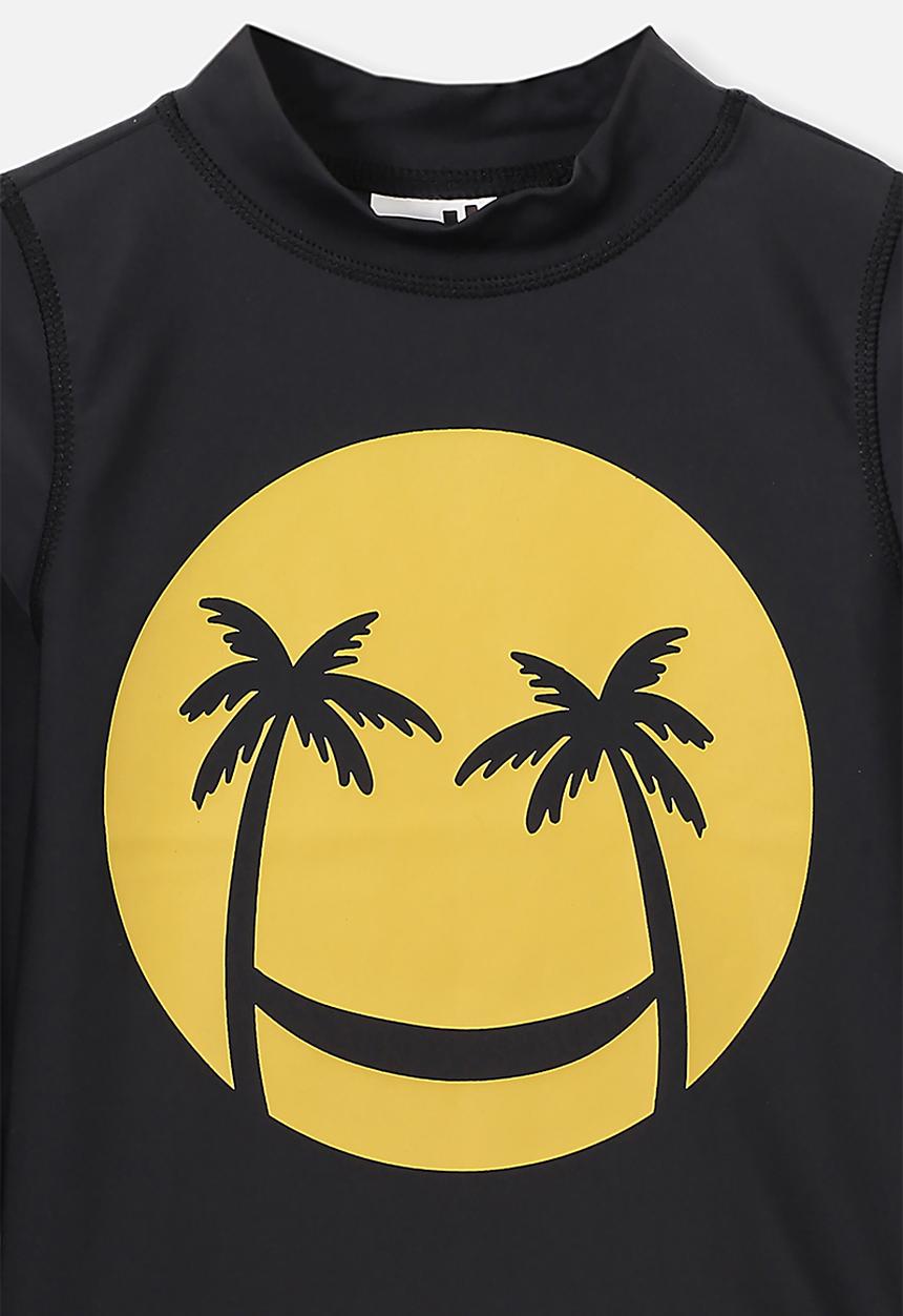 Cotton On - Flynn long sleeve rash vest  - black 