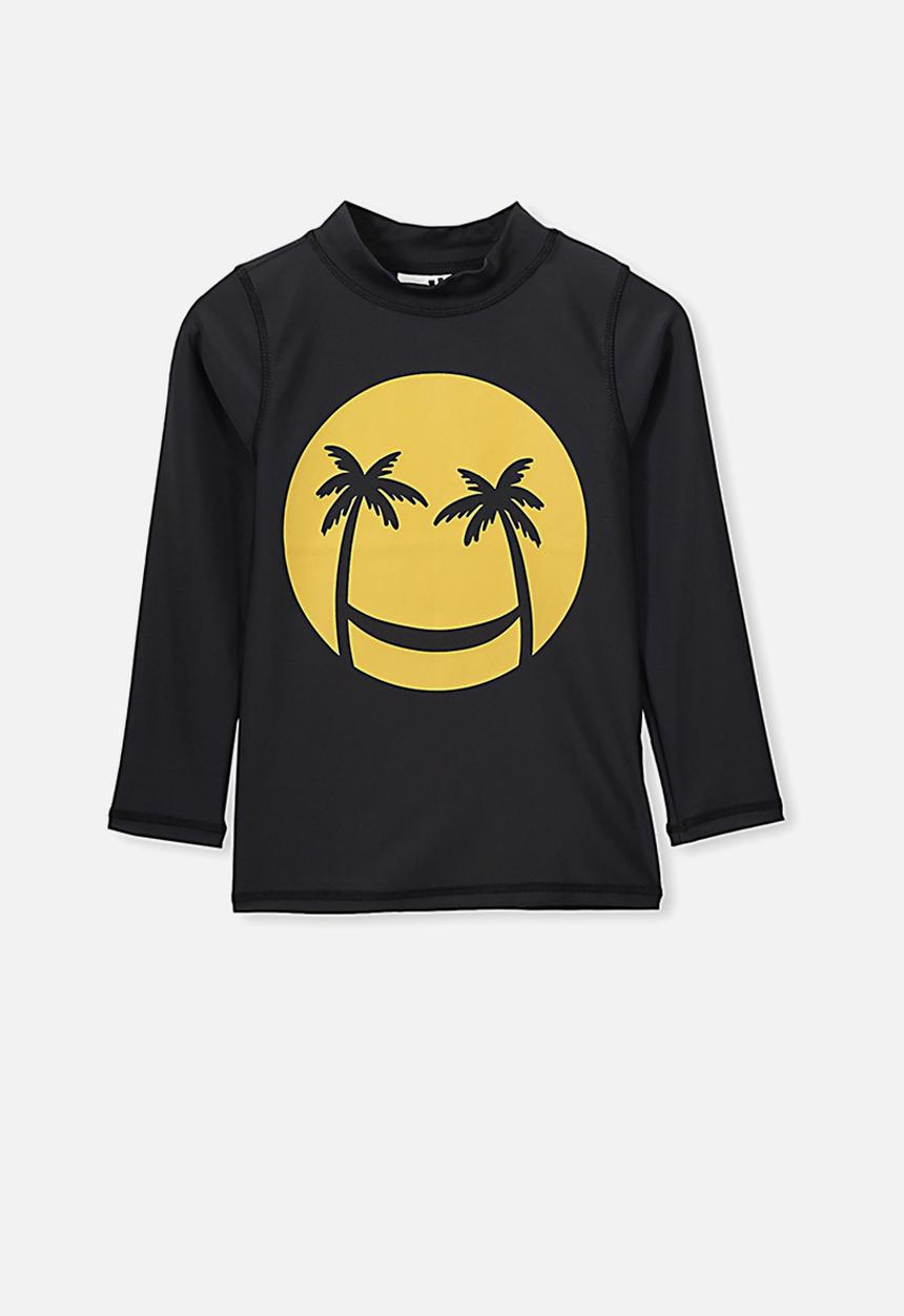 Cotton On - Flynn long sleeve rash vest  - black 