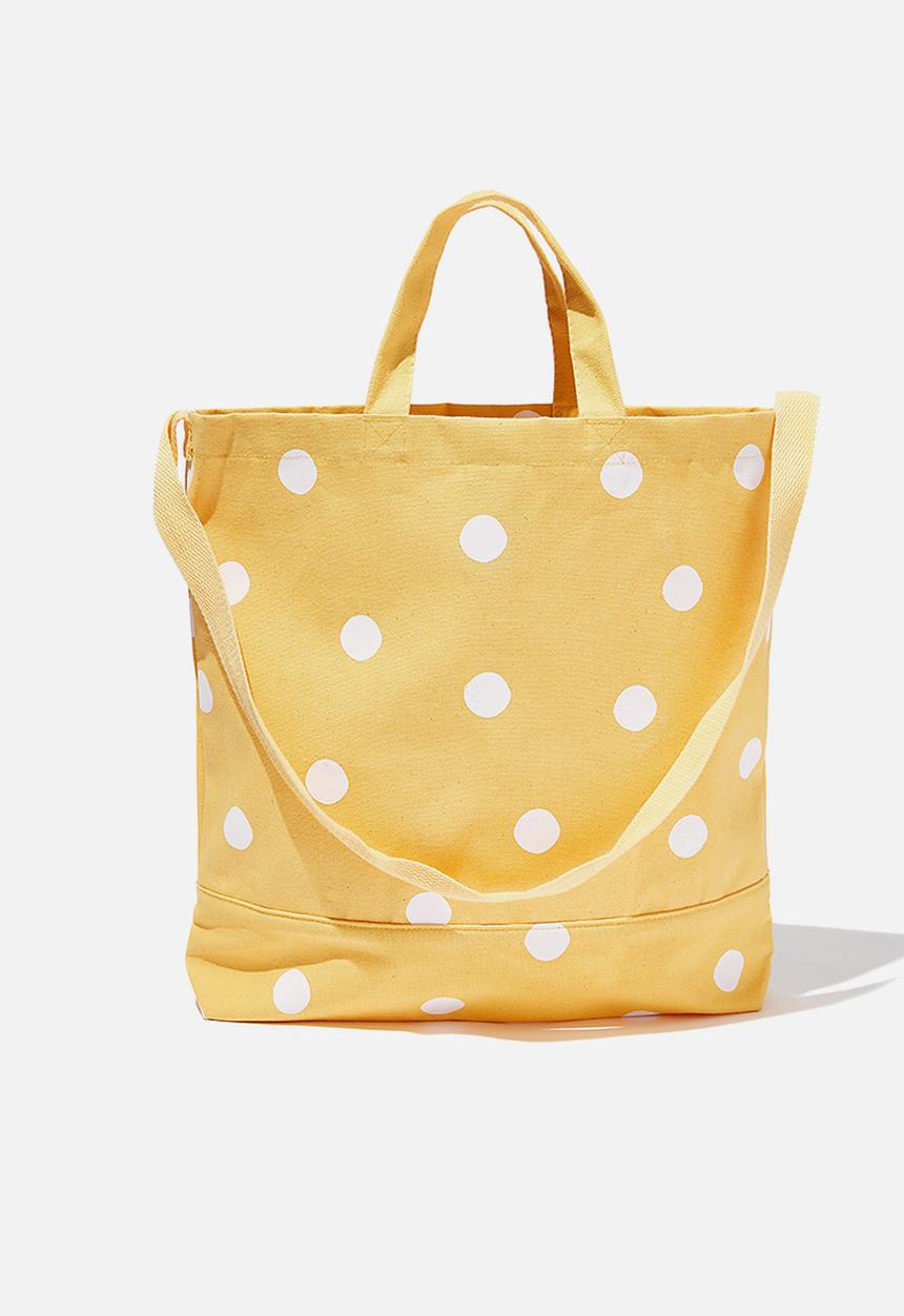 Cotton On - Printed tote bag - mustard