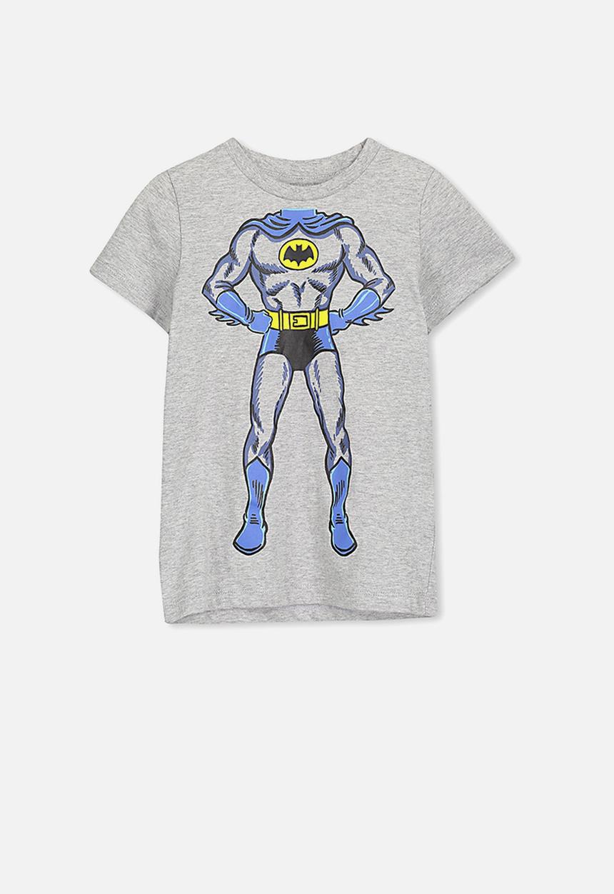 Cotton On - Short sleeve licence cape tee - grey & blue 