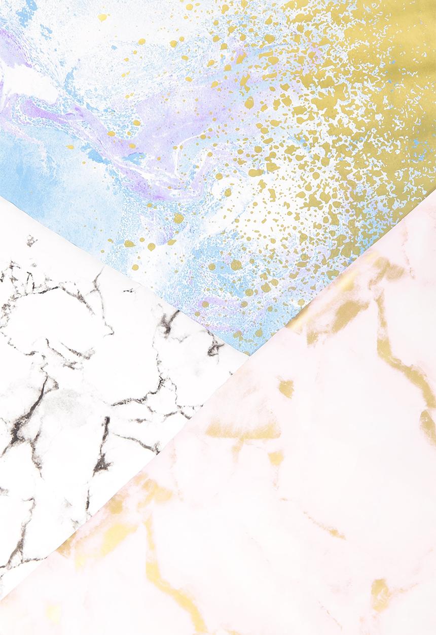 Typo - 2019 christmas roll wrap 3pk - luxe marble