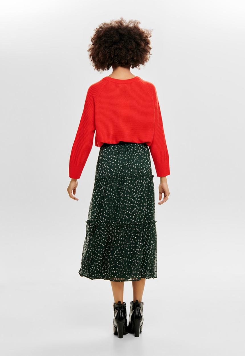 ONLY - Kim maxi woven skirt - green