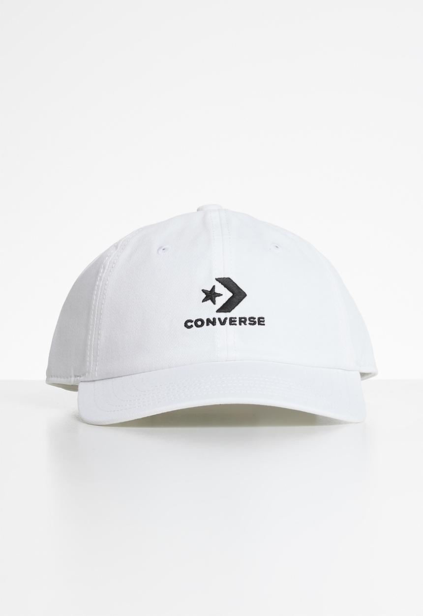 Converse - Lock up baseball hat - white & black